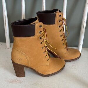 Timberland Women's Brown and Black Heeled Boots